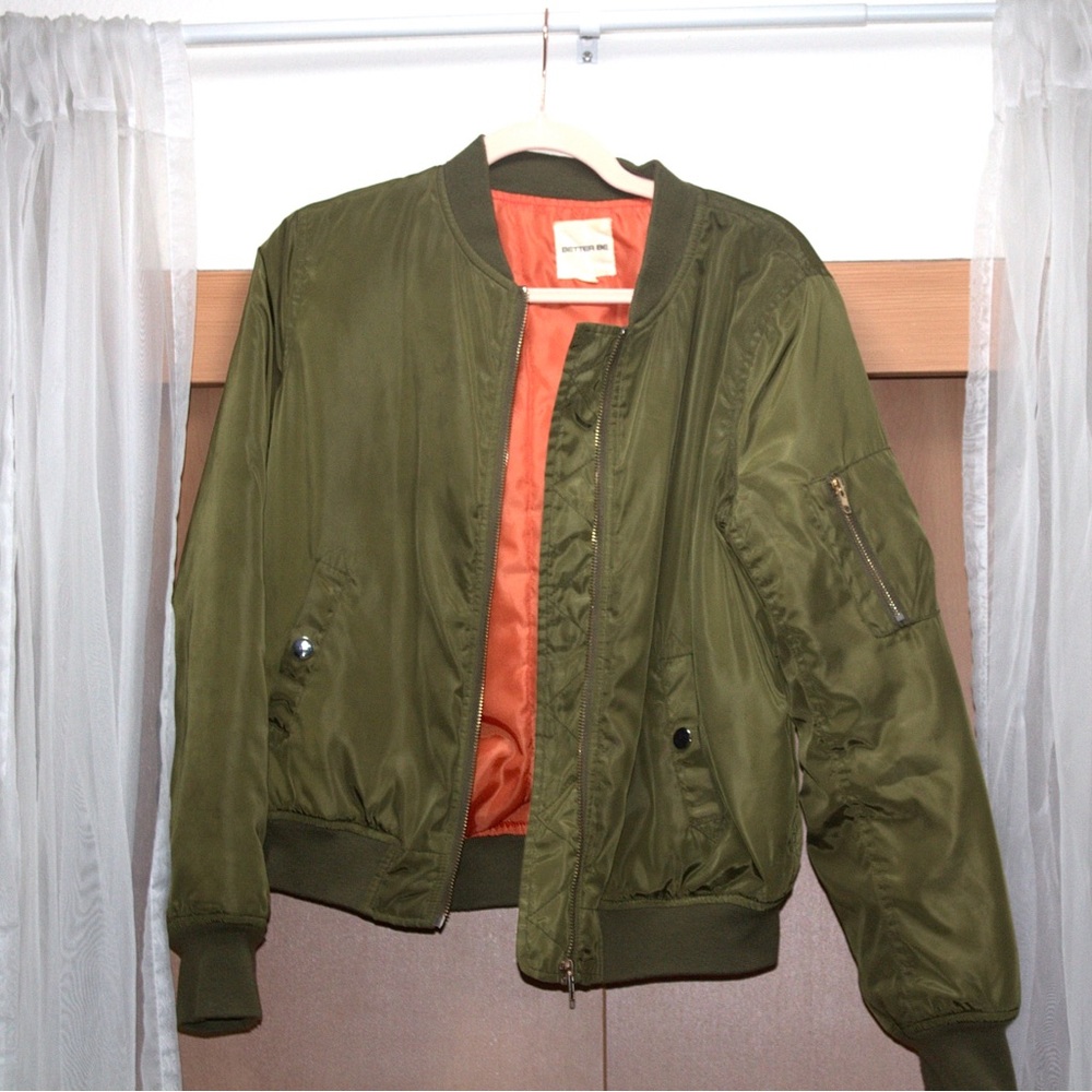 SOLD
Better Be--Olive Green Bomber Jacket--M